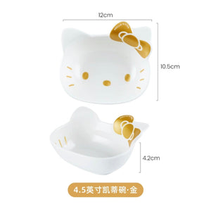 Hello Kitty Tableware Small Ceramic Cute Bowls Salad Sauce Container - Hello Kitty Camp