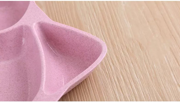 Hello Kitty Shaped Fruit Plate | Pink Wheat Straw Tableware