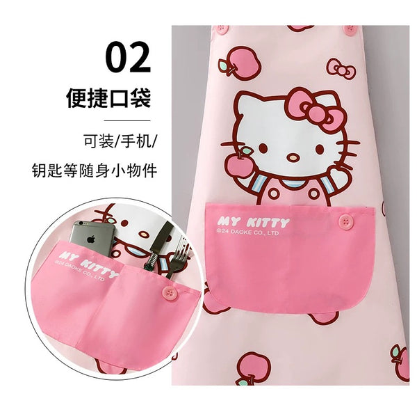 Hello Kitty Waterproof Cooking Apron | Cute Pink Kitchen Wear