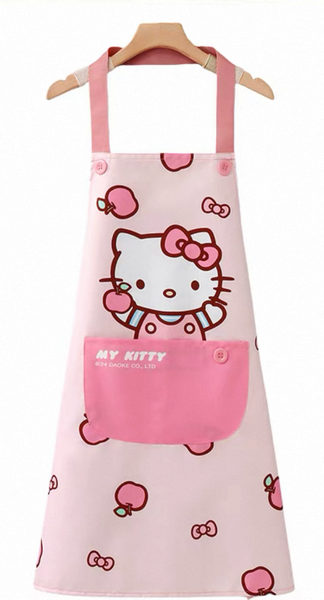 Hello Kitty Waterproof Cooking Apron | Cute Pink Kitchen Wear