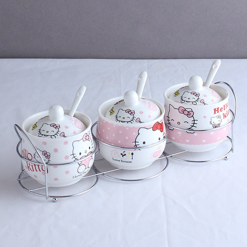 Sugar Ceramic Bowl Canister Jar Bowls Porcelain Seasoning