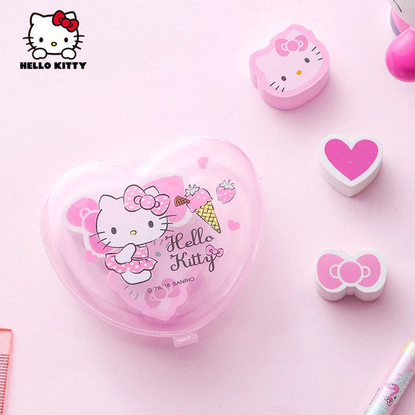6 Pcs Hello Kitty Eraser Box School/Office Supplies Stationery - Hello Kitty Camp