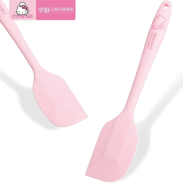 CHEFMADE Hello Kitty High Temperature Resistant Silicone Scraper Cake Butter Cream Stir Pastry Spatula Baking Tools for Cakes - Hello Kitty Camp