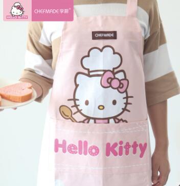 CHEFMADE Hello Kitty Kitchen Apron Lovely Women Girl Cooking Apron Nail Technician Anti-stain Cartoon Sleeveless Apron - Hello Kitty Camp