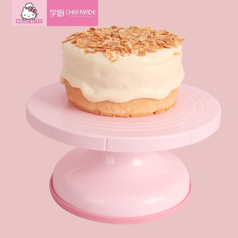 CHEFMADE Hello Kitty Kitchen Food Grade ABS Turntable 7/8/9 inch Birthday Cake Slippery Turntable Bakery Tools Baking Supplies - Hello Kitty Camp