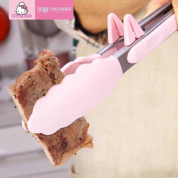 CHEFMADE Hello Kitty Kitchen Food Grade Silicone Barbecue Clip Kawaii Meal Clip Cake Bread Steak Pink Food Clip - Hello Kitty Camp