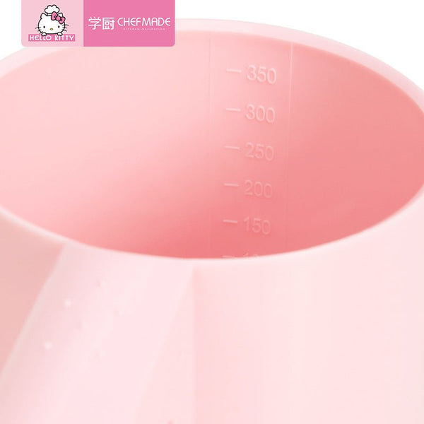 CHEFMADE Hello Kitty Kitchen Genuine Pink Semi-automatic Hand-pressed Cup Type Sugar Powder Flour Sieve Fine Mesh With Scale - Hello Kitty Camp