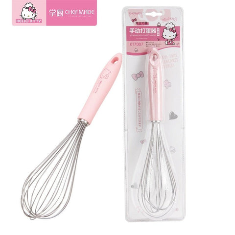 CHEFMADE Hello Kitty Kitchen Stainless Steel 304 Cream Blender Pink Manual Eggbeater Baking Tools Girl's Favorite Cake Tool - Hello Kitty Camp