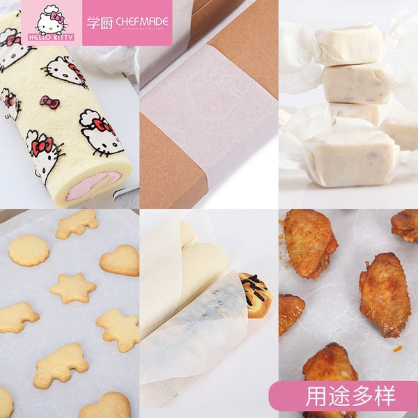 CHEFMADE Hello Kitty Tinfoil Oil paper Home Oven Baking Chicken Wings Barbecue Baby Complementary Food Oil Absorbing Paper 12m - Hello Kitty Camp