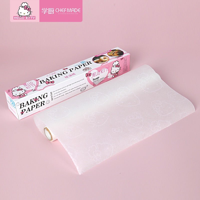 CHEFMADE Hello Kitty Tinfoil Oil paper Home Oven Baking Chicken Wings Barbecue Baby Complementary Food Oil Absorbing Paper 12m - Hello Kitty Camp