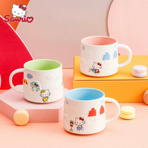 Hello Kitty 3D Office Mug Cute Ceramic Cup Large Capacity 350 ml - Hello Kitty Camp