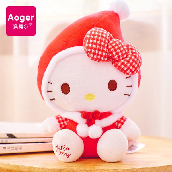 Hello Kitty 8 inch Tall Christmas Doll Plush Toy Stuffed Toy - Hello Kitty Camp