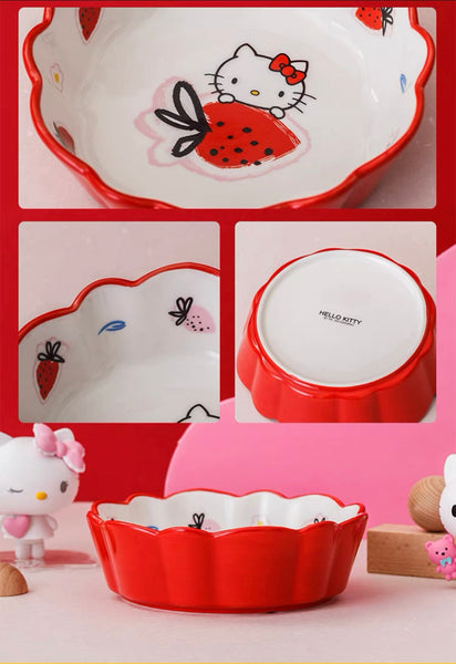 Hello Kitty Creative Design Wave Laciness 6“ Ceramic Round Plate - Hello Kitty Camp