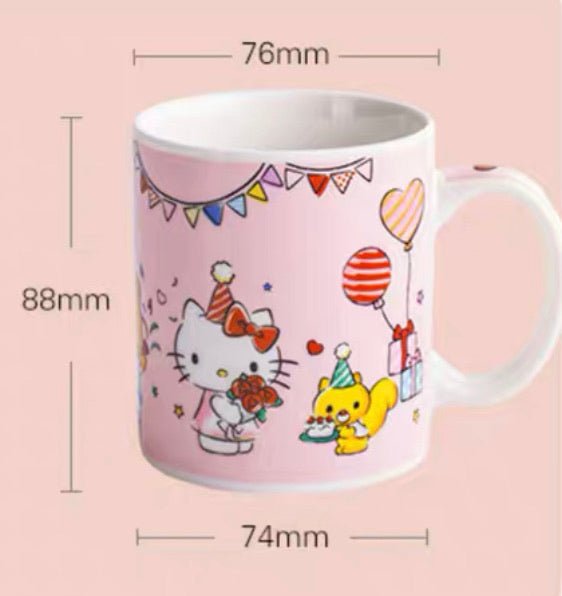 Hello Kitty Happy Birthday Mug Ceramic Cup Perfect Gift - Hello Kitty Camp