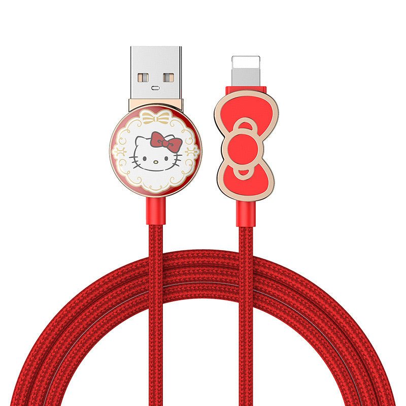 Hello Kitty iPhone iPad iPod Charger Cable 1.2 Meters 4 ft Phone Charger - Hello Kitty Camp