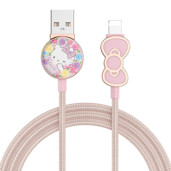 Hello Kitty iPhone iPad iPod Charger Cable 1.2 Meters 4 ft Phone Charger - Hello Kitty Camp