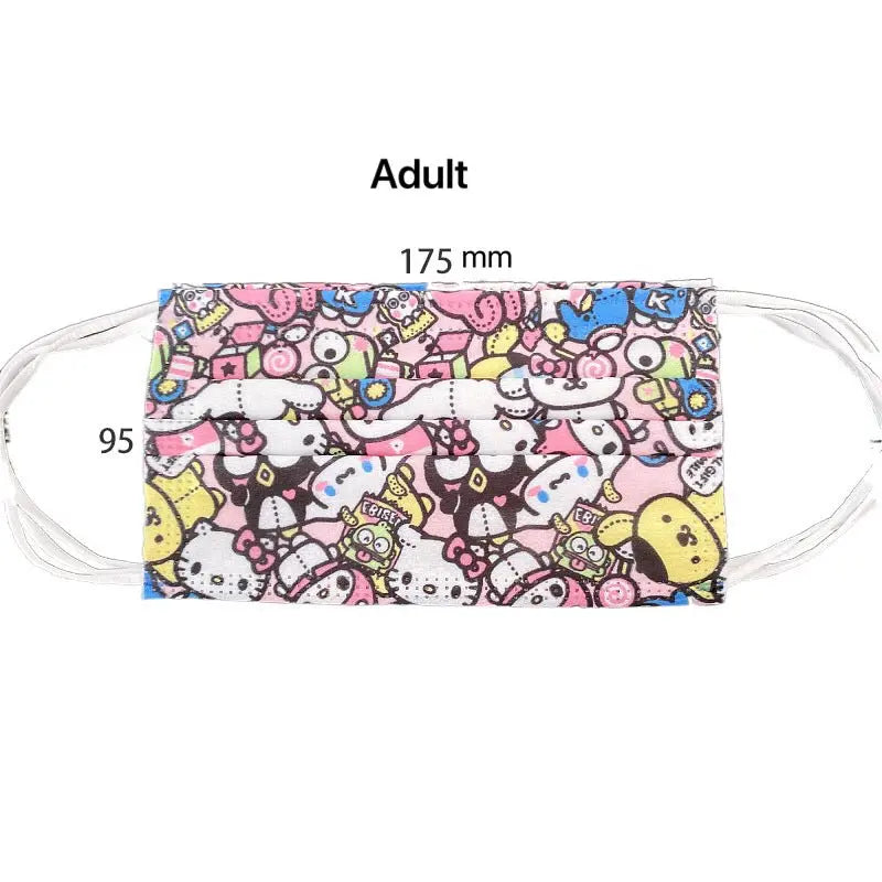 Hello Kitty Face Mask Three Layers Disposable Protective Adult Face ...
