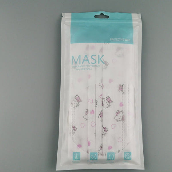 Hello Kitty Three Layers Disposable Protective Adult Face Mask Non-Medical Masks 10 pcs - Hello Kitty Camp
