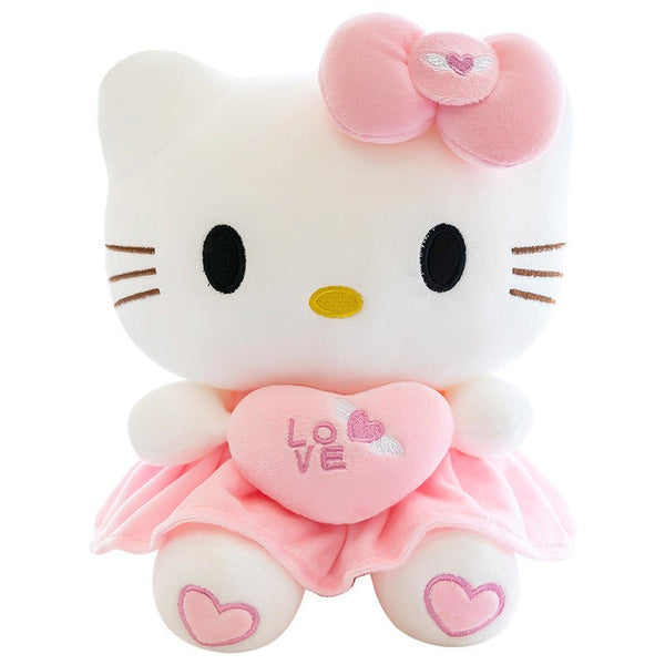 Pink Heart Hello Kitty Cotton Plush Toys - Hello Kitty Camp